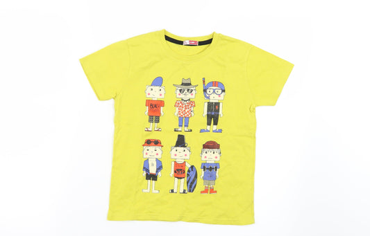 Dpam Boys Yellow   Basic T-Shirt Size 6 Years