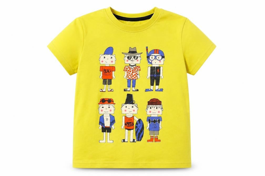 Dpam Boys Yellow   Basic T-Shirt Size 6 Years