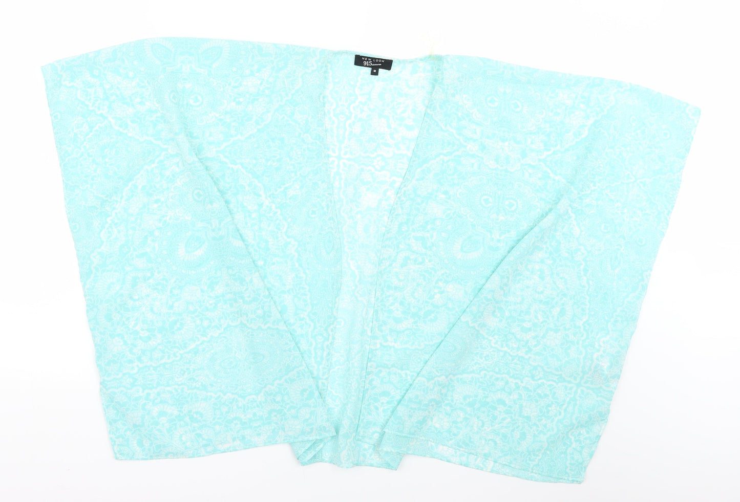 New Look Womens Blue Floral  Wrap Jumper Size M