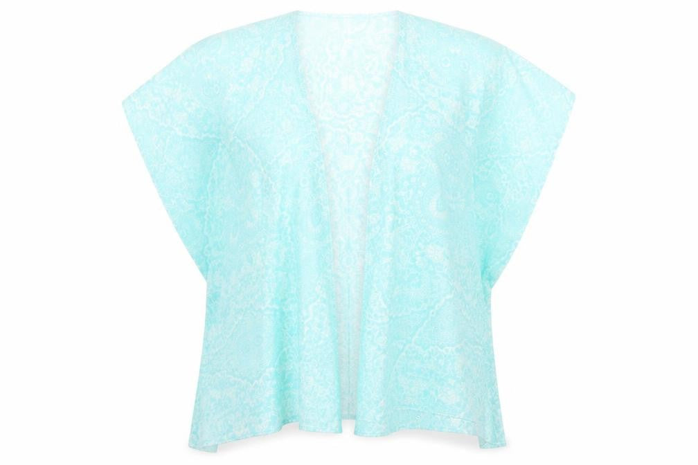 New Look Womens Blue Floral  Wrap Jumper Size M