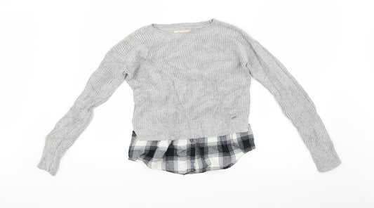 Hollister Womens Grey   Basic Blouse Size XS