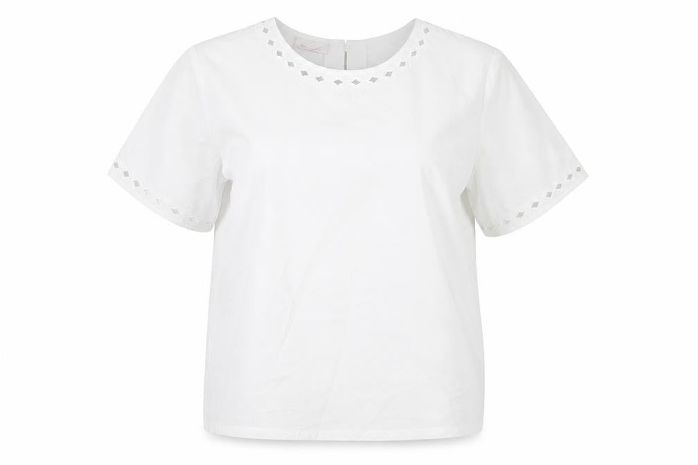 Daxon Womens White   Basic T-Shirt Size 14