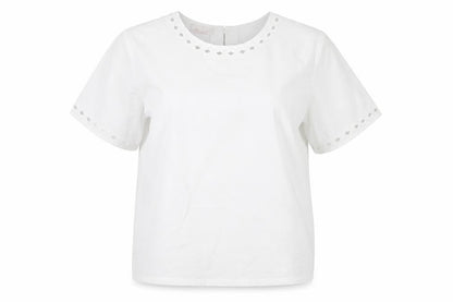 Daxon Womens White   Basic T-Shirt Size 14
