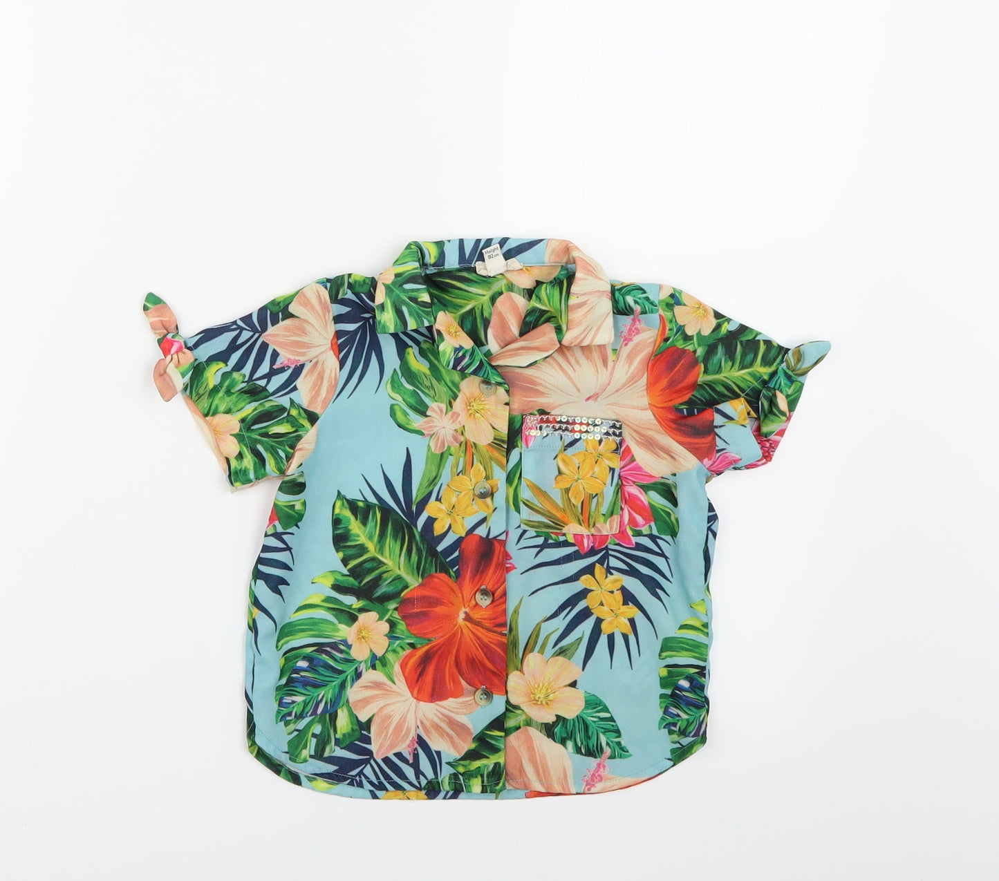 River Island Girls Multicoloured Floral  Basic Button-Up Size 18-24 Months