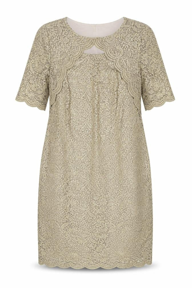 David Emanuel Womens Gold   Shift  Size 10