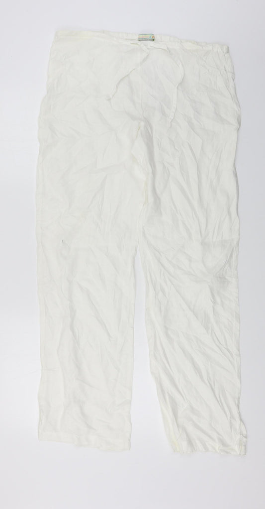 Couleurs D'ete  Womens White   Trousers  Size 12 L25 in