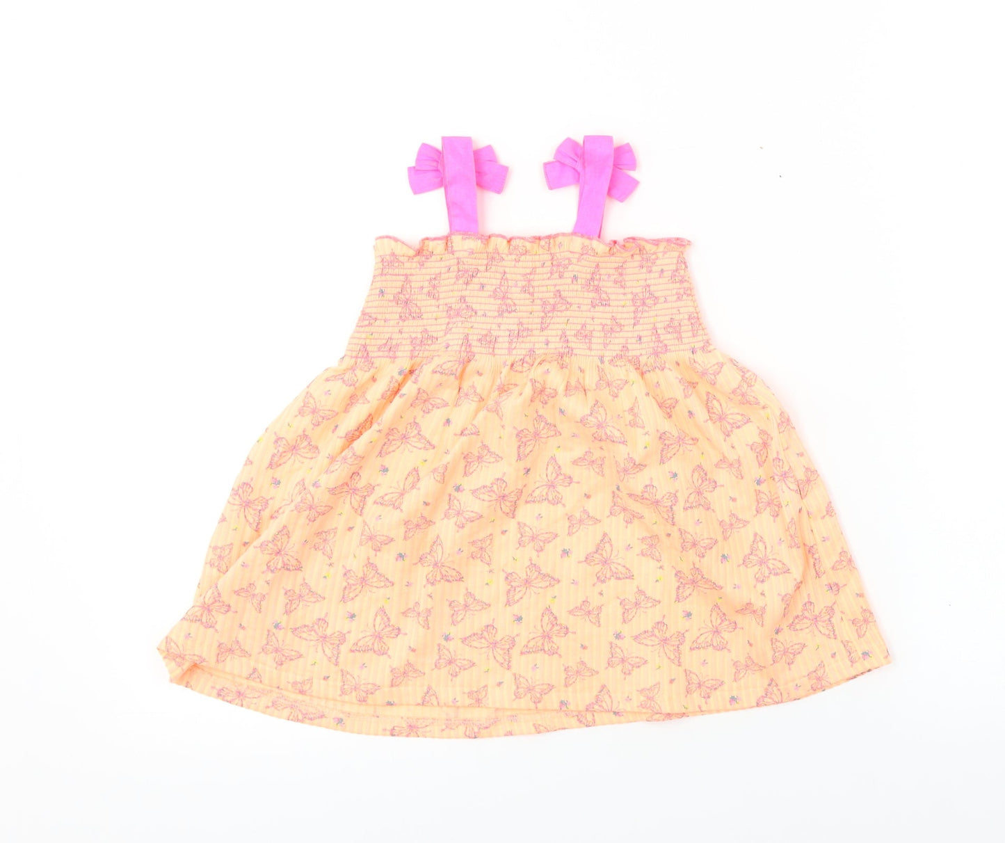 Matalan  Girls Orange Animal Print  A-Line  Size 9-12 Months