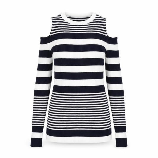 Next  Womens White Striped  Pullover Jumper Size 8