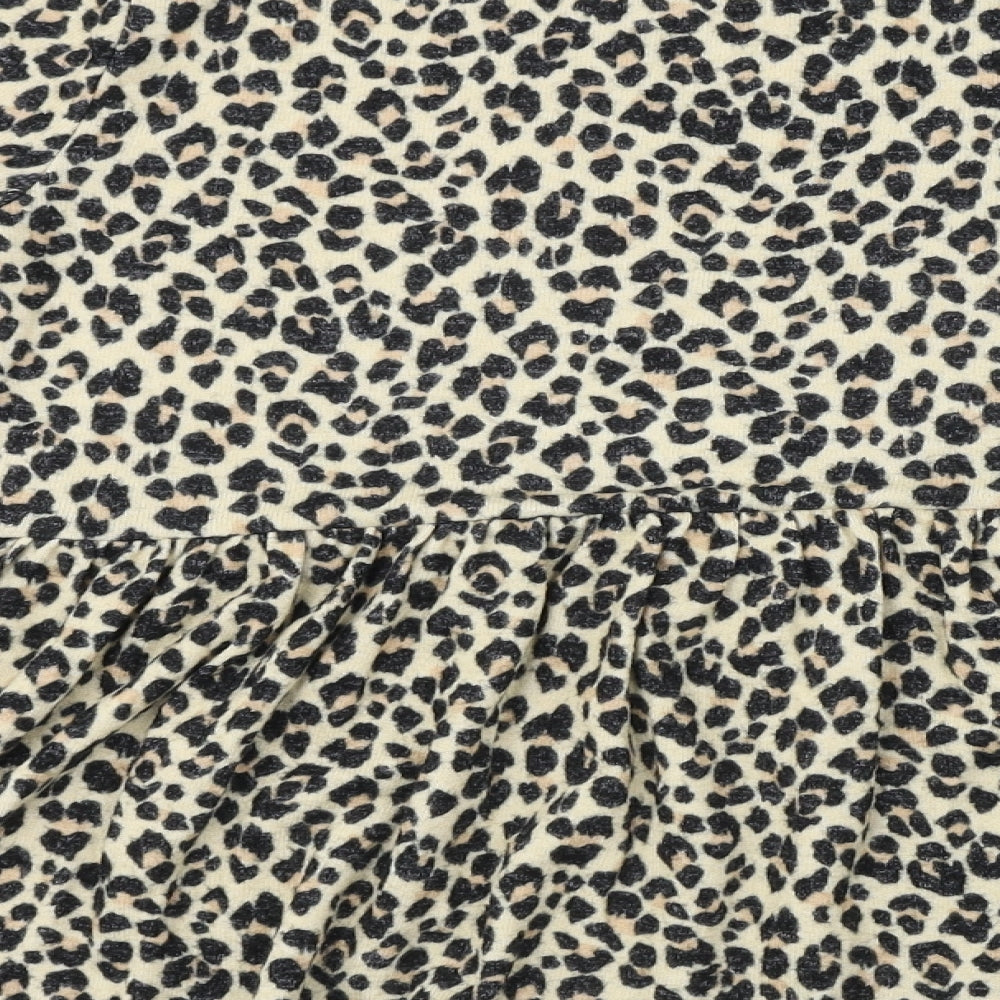 F&F  Womens Beige Animal Print  Pullover Jumper Size 12