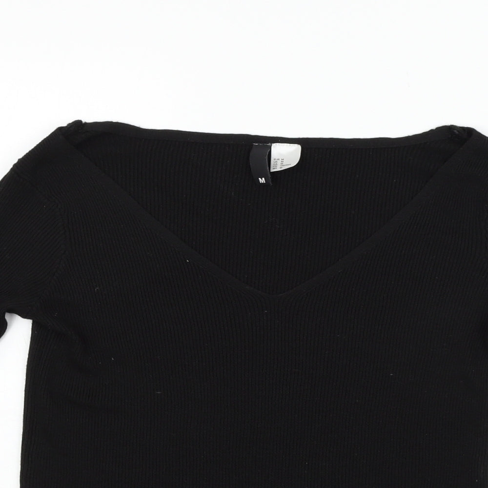 Divided Womens Black   Pullover Jumper Size M