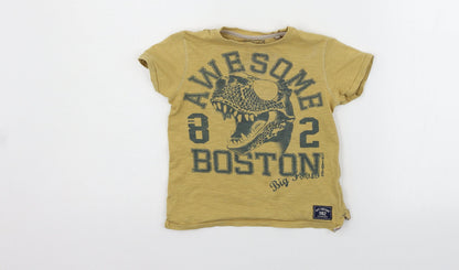 Additional front view of Next girls’ beige basic t-shirt, size 3, years