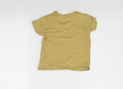 Back view of Next girls’ beige basic t-shirt, size 3, years