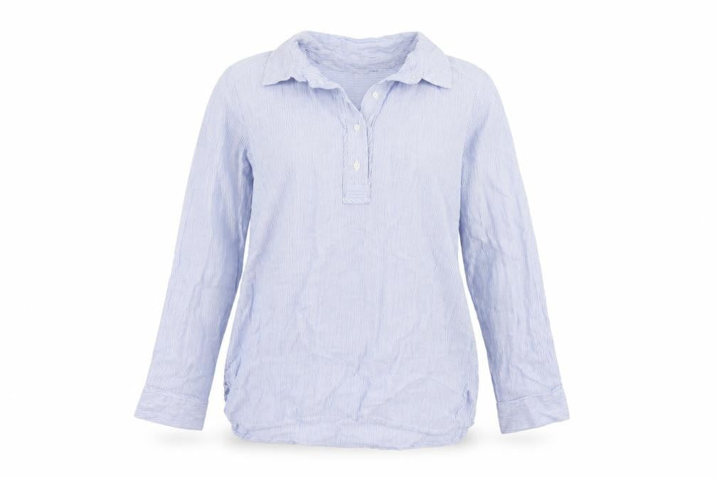 Klass Womens Blue Striped  Basic Button-Up Size 10