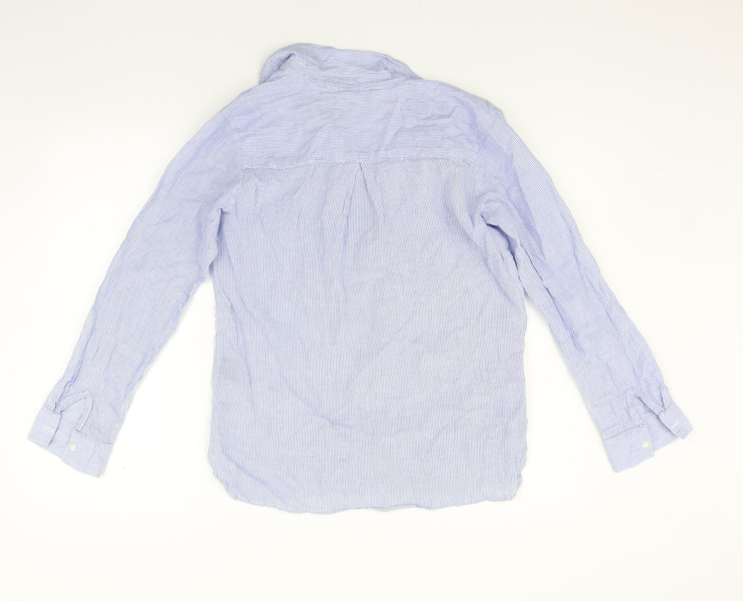 Klass Womens Blue Striped  Basic Button-Up Size 10