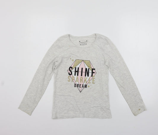 Primark Girls Grey   Basic T-Shirt Size 9-10 Years