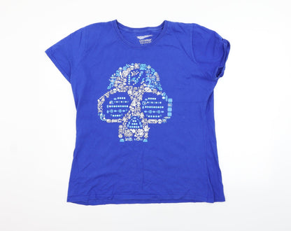 Preloved MEGAMAN Womens Blue   Basic T-Shirt Size 2XL - Front