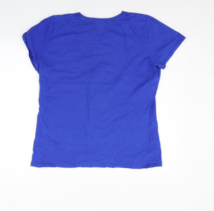 Preloved MEGAMAN Womens Blue   Basic T-Shirt Size 2XL - Back