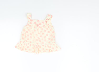 Back view of F&F girls’ beige geometric a-line, size 12-18, months