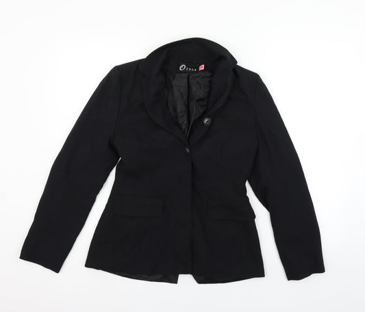 Zone Womens Black   Jacket Suit Size 10