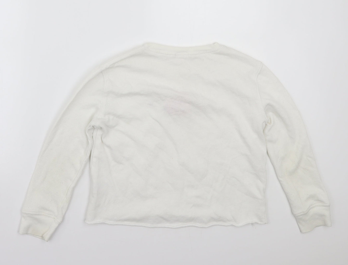 Menu Girls White  Rayon Pullover Jumper Size 8 Years