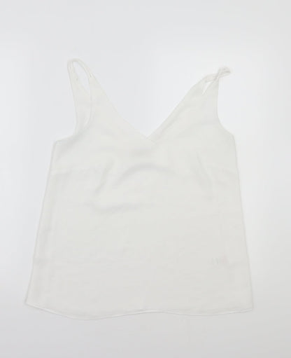 Additional front view of Papaya women’s white basic tank, size UK 10