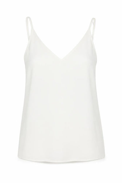 Front view of Papaya women’s white basic tank, size UK 10