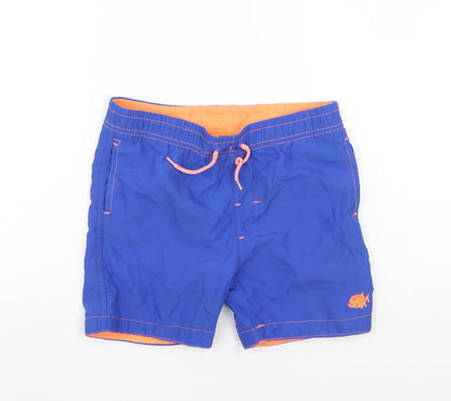 Additional front view of Rebel boys’ blue bermuda shorts, size 4-5, years