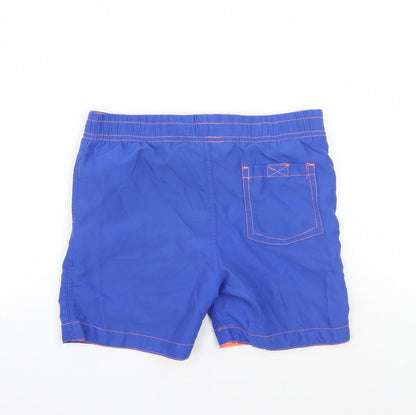 Back view of Rebel boys’ blue bermuda shorts, size 4-5, years