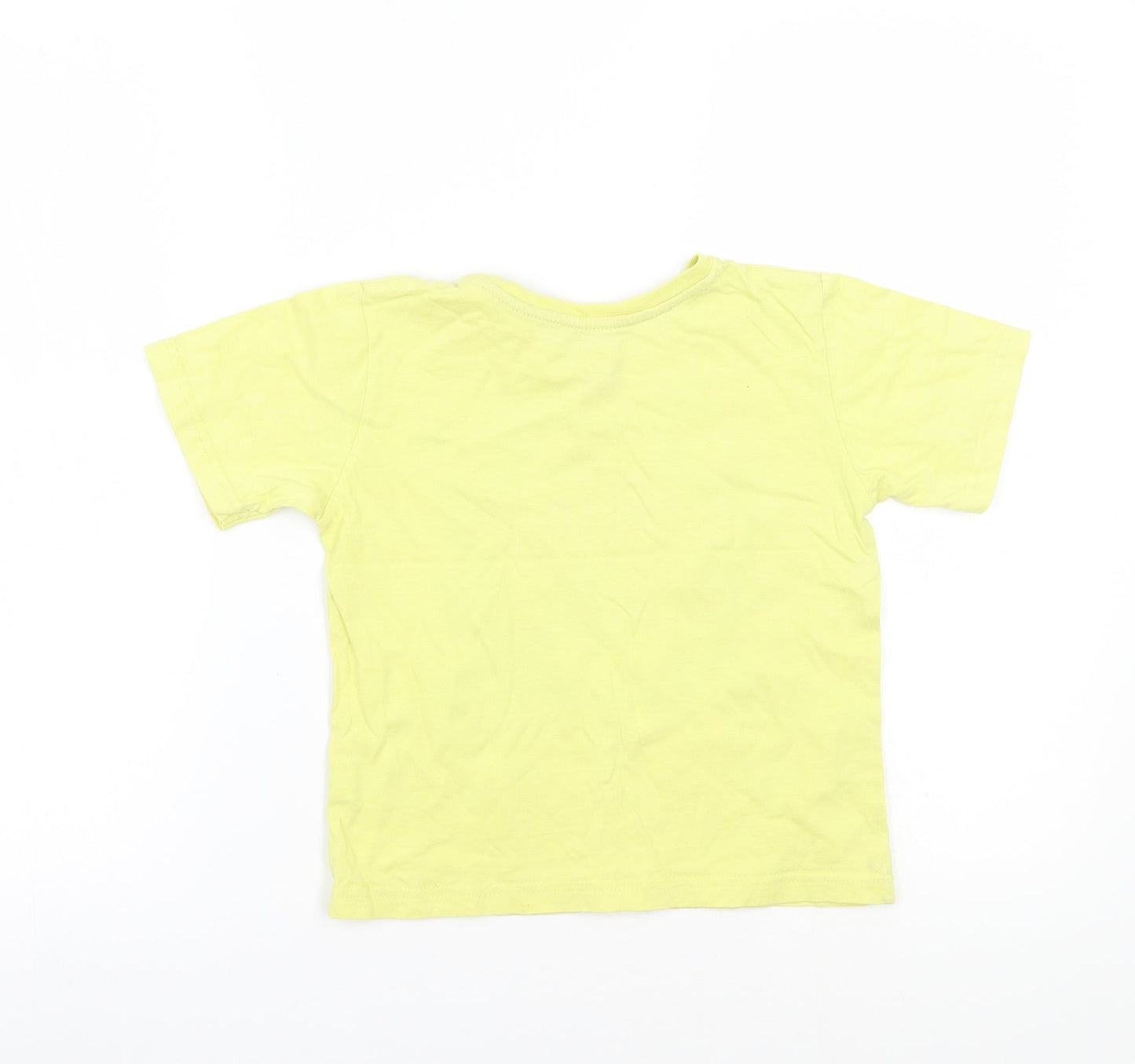 Rebel Boys Yellow   Basic T-Shirt Size 4-5 Years