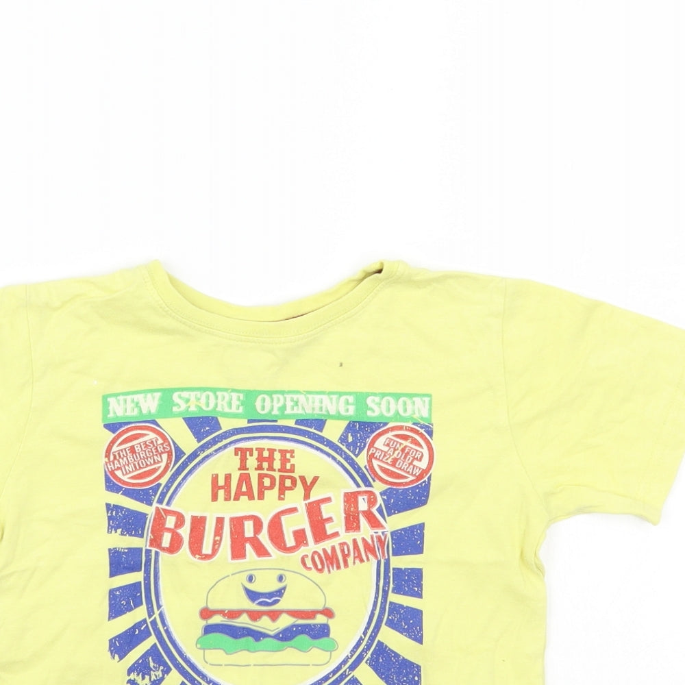 Rebel Boys Yellow   Basic T-Shirt Size 4-5 Years