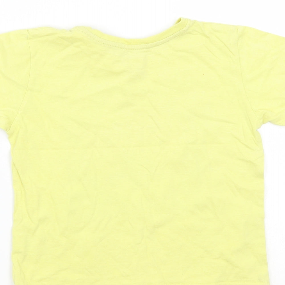 Rebel Boys Yellow   Basic T-Shirt Size 4-5 Years