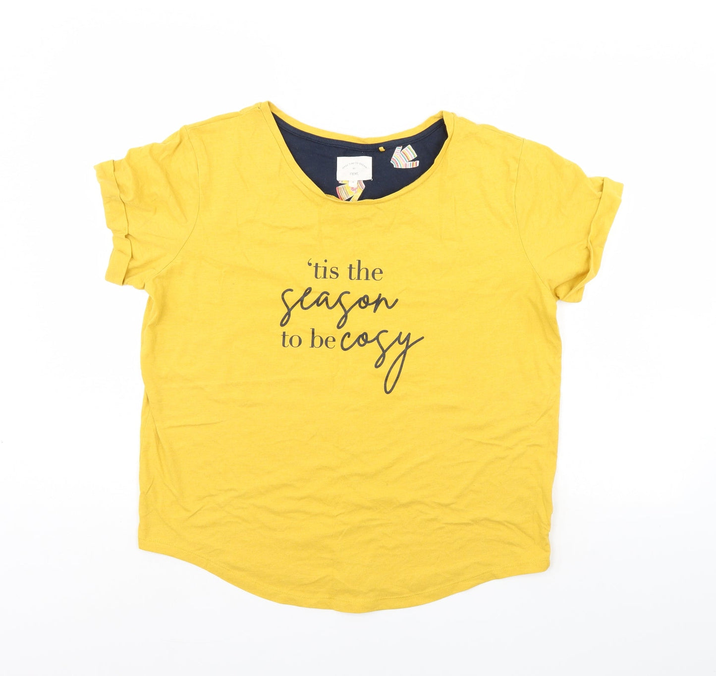 NEXT Womens Yellow Solid  Cami Pyjama Top Size M