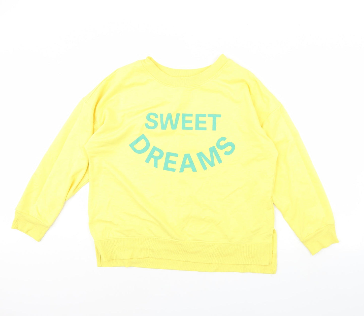 Time To Dream  Womens Yellow   Pullover Jumper Size L  - sweet dreams