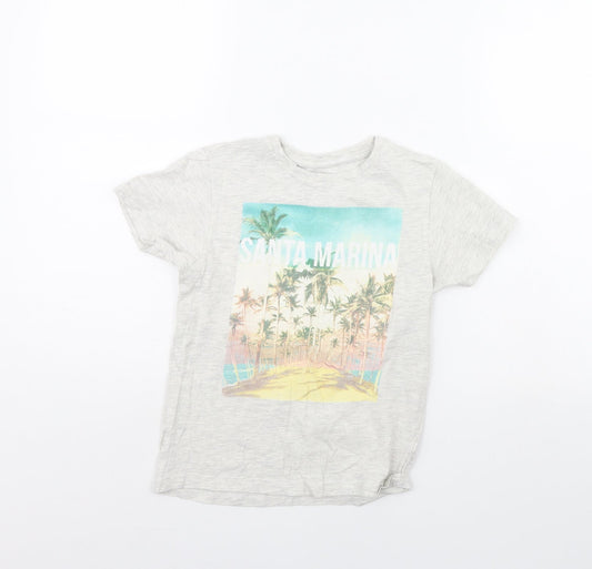 Primark Boys Grey   Basic T-Shirt Size 7 Years
