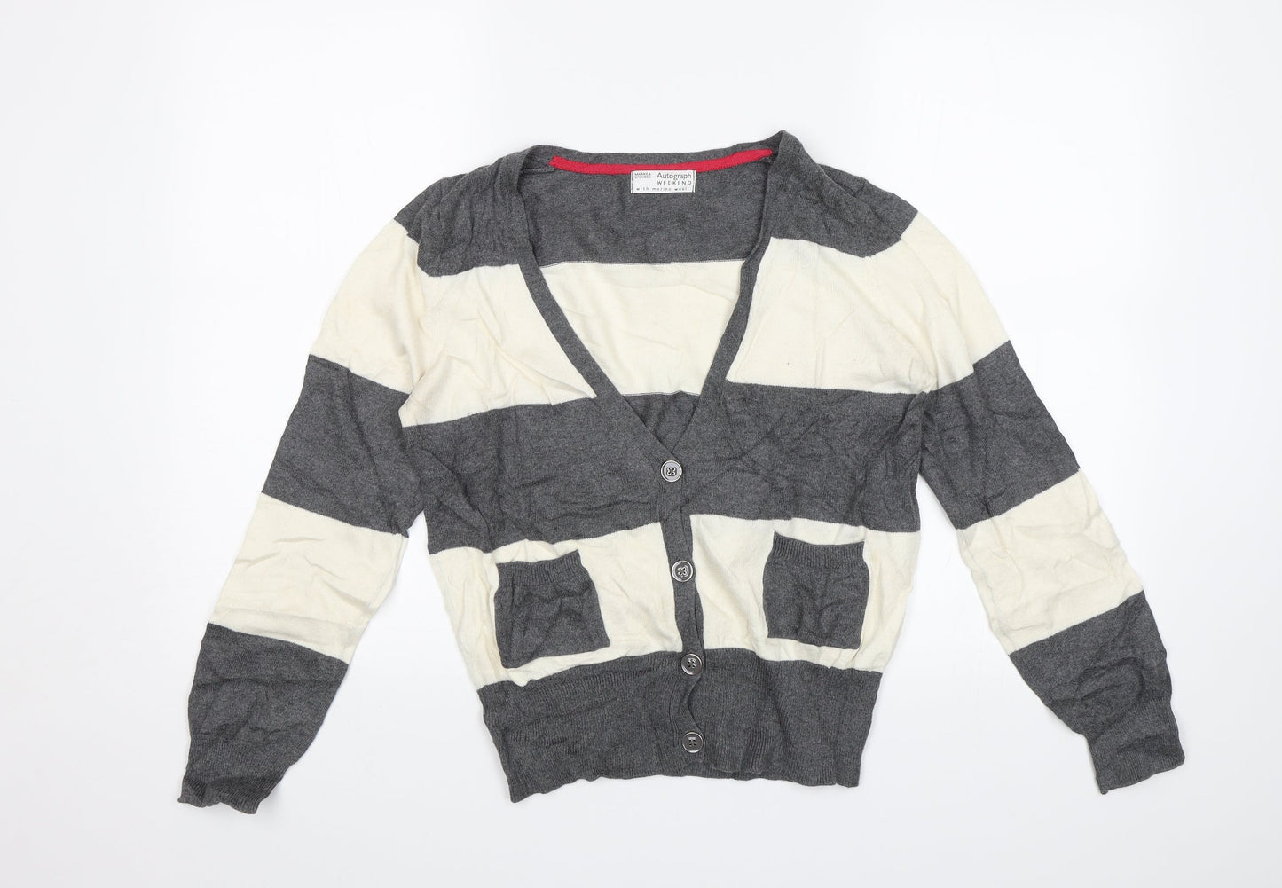 Marks and Spencer Womens Grey   Cardigan Jumper Size 12