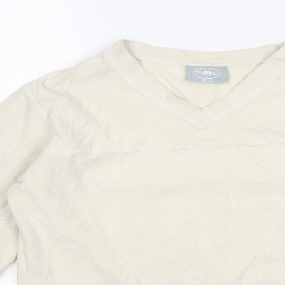 PSL Girls White   Pullover Jumper Size 10-11 Years