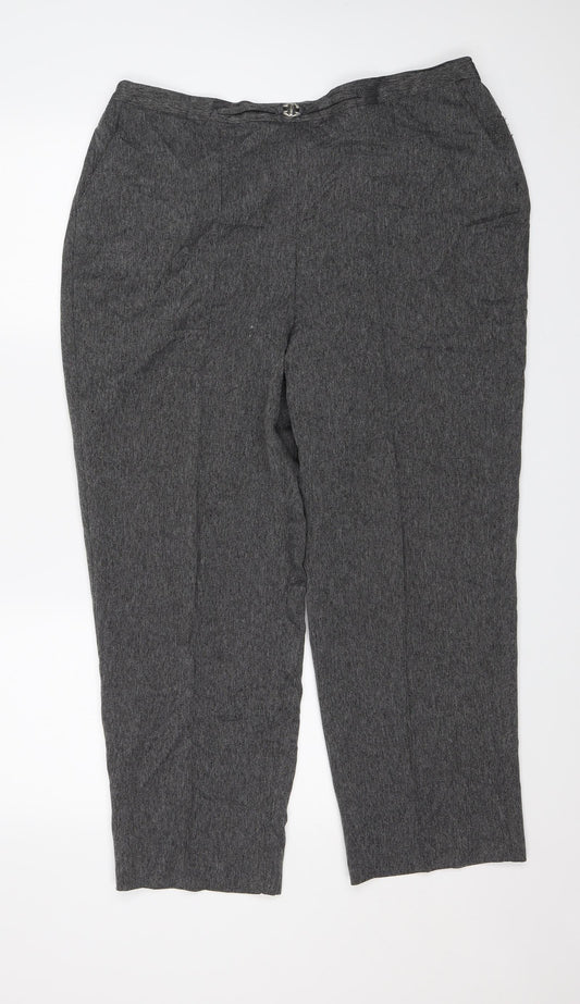 BM Womens Grey   Dress Pants Trousers Size 18 L25 in