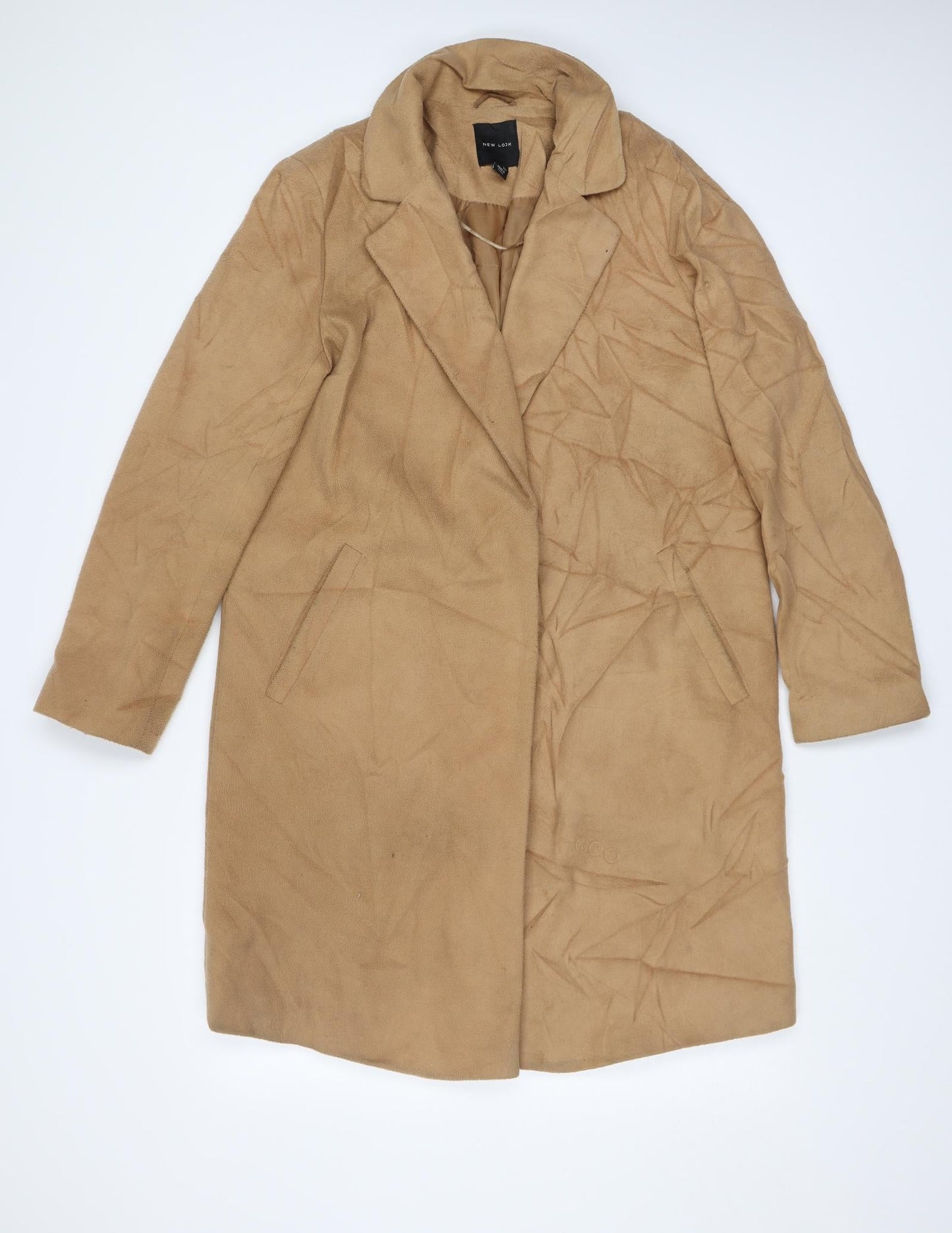 New Look Womens Brown   Overcoat Jacket Size 12