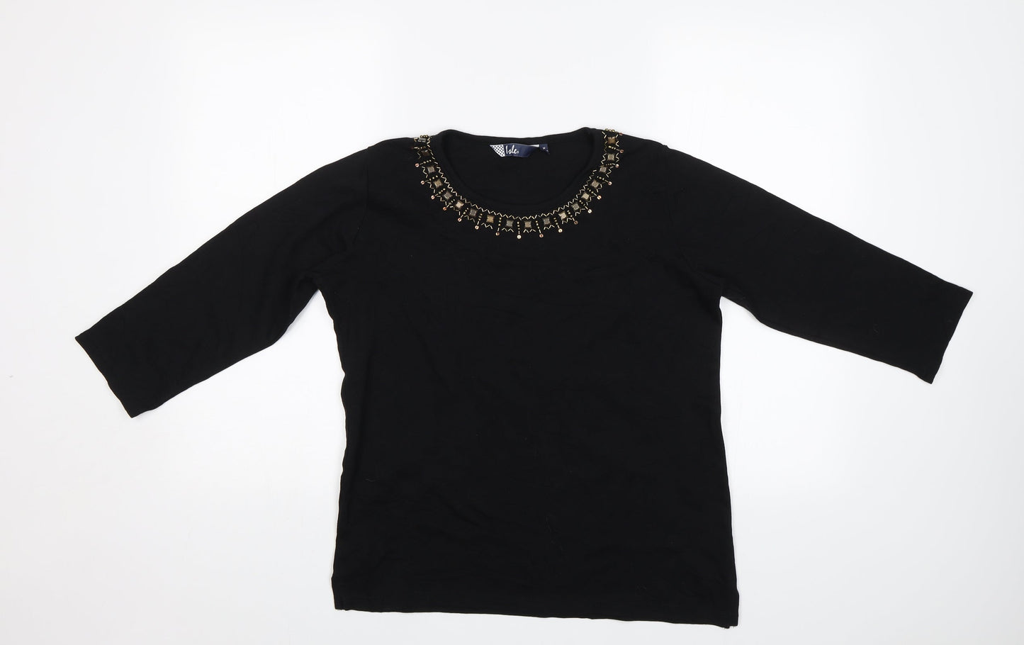 Isle Womens Black   Basic Blouse Size M
