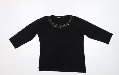 Preloved Isle Womens Black   Basic Blouse Size M - Front