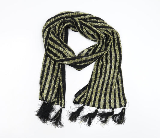 Preworn Womens Gold Striped   Scarf