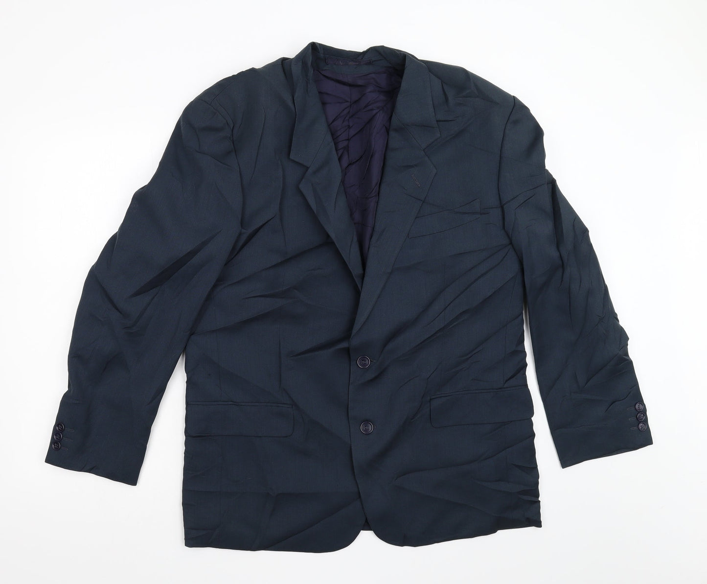 David Moss Mens Blue   Jacket Blazer Size 44