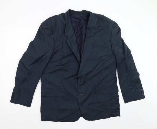 David Moss Mens Blue   Jacket Blazer Size 44