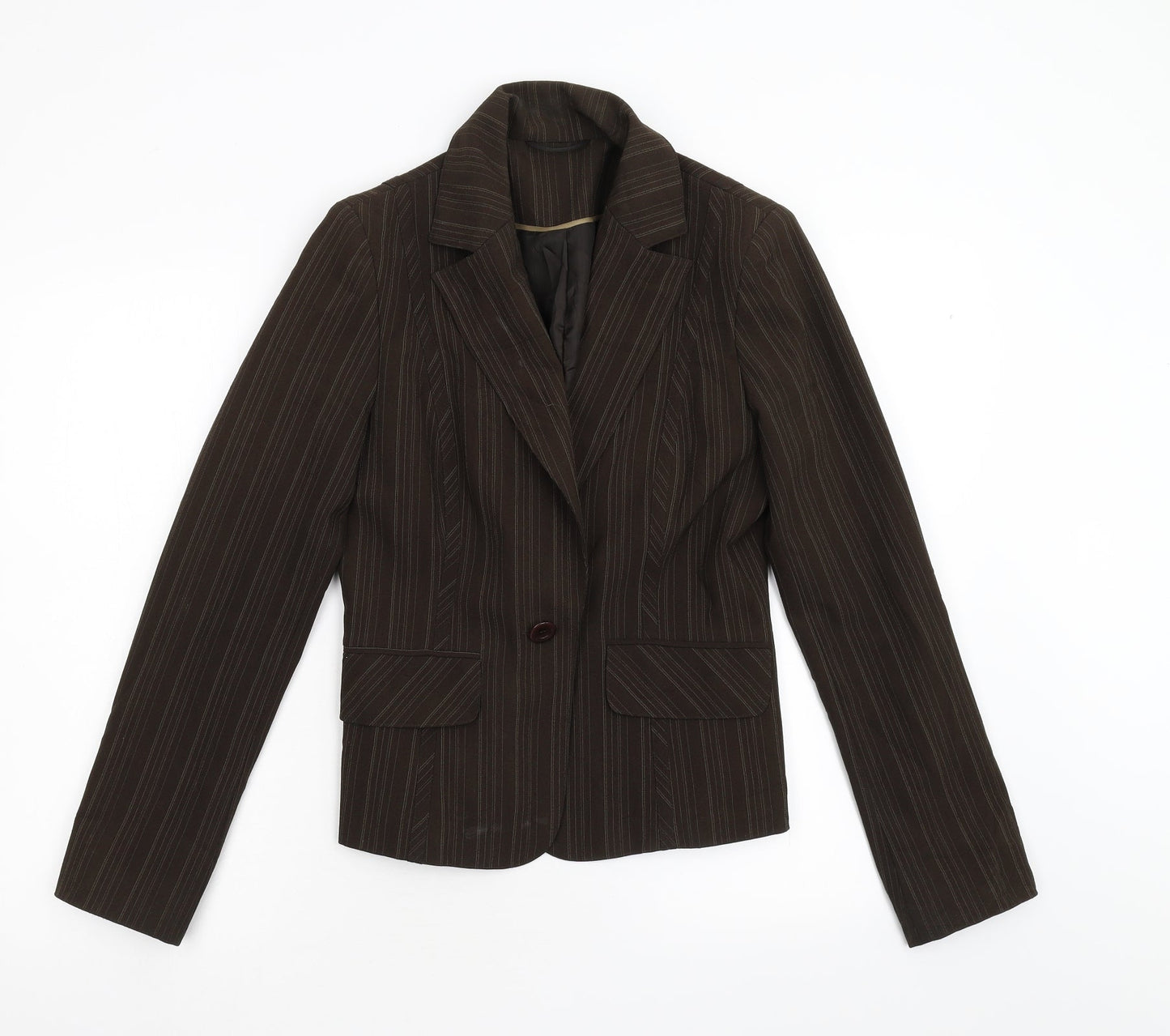 Evie Womens Brown   Jacket Blazer Size 10