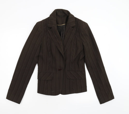 Evie Womens Brown   Jacket Blazer Size 10