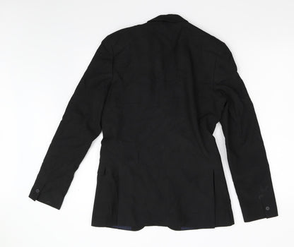 Back view of Red Herring men’s black jacket blazer, size 36