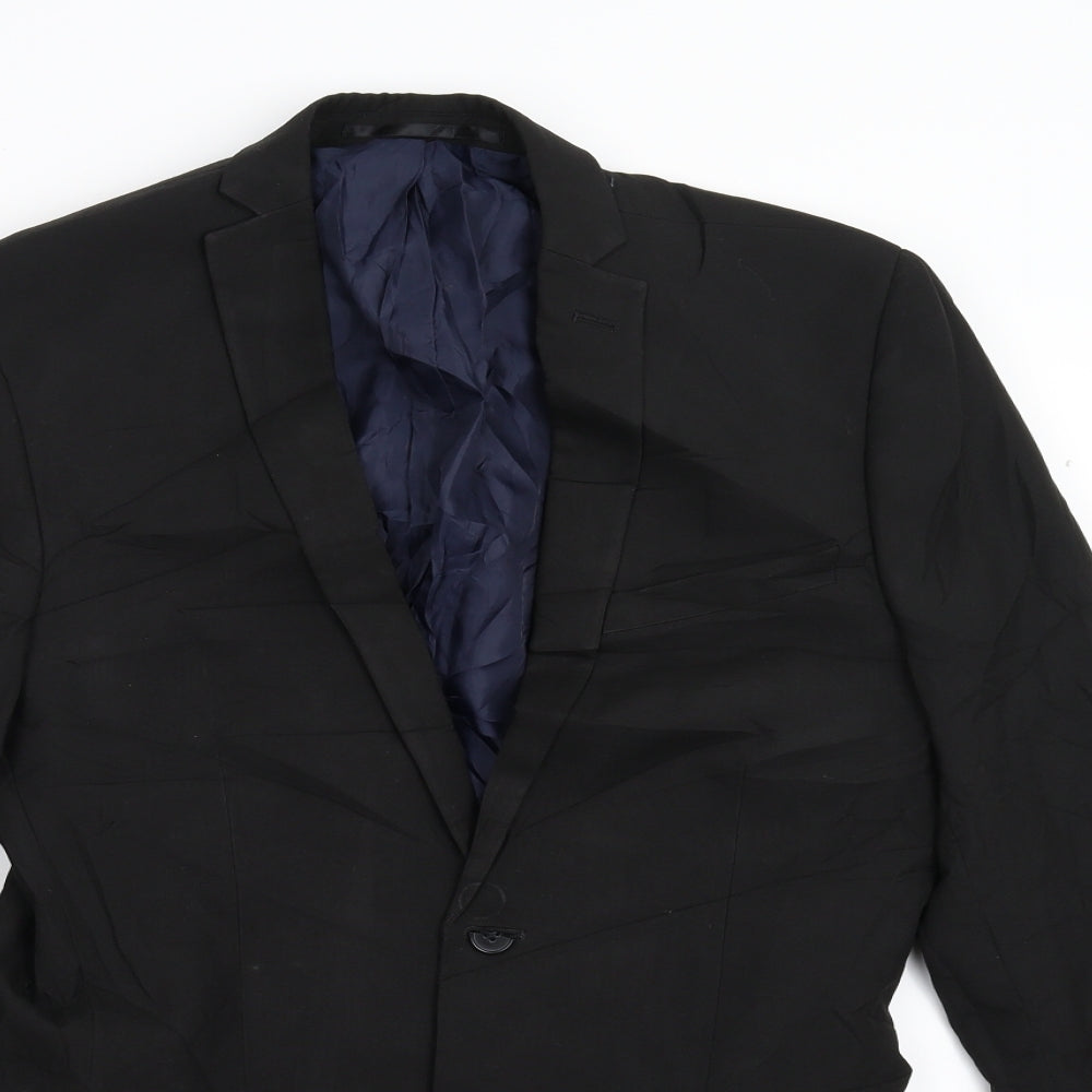 Red Herring Mens Black   Jacket Blazer Size 36