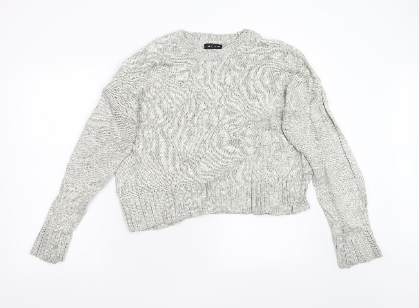 New Look Womens Grey  Knit Pullover Jumper Size L
