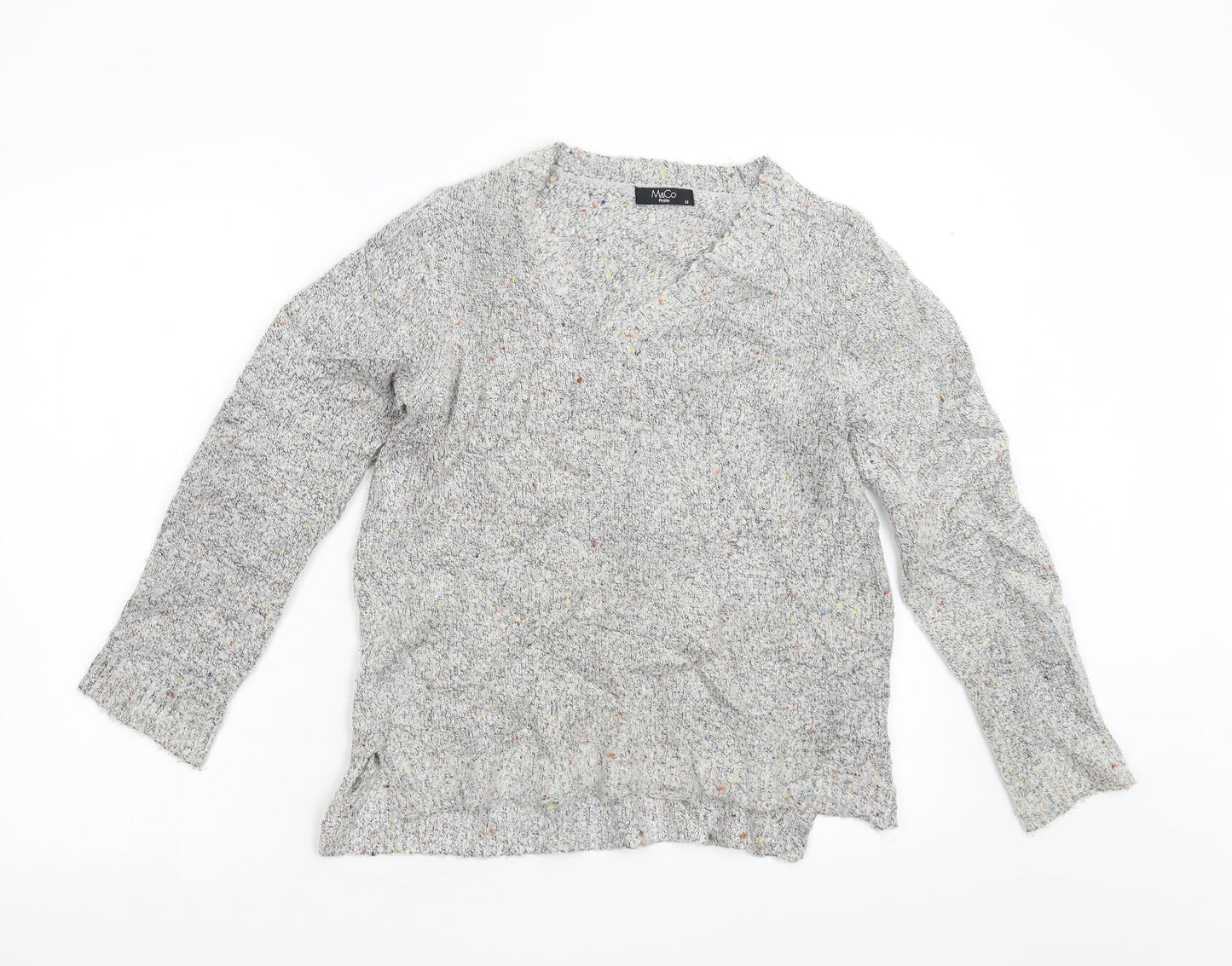 M&Co Womens Grey  Knit Pullover Jumper Size 14