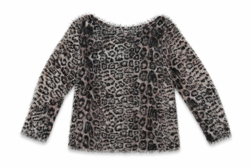 Zuppe Womens Brown Animal Print  Pullover Jumper Size S